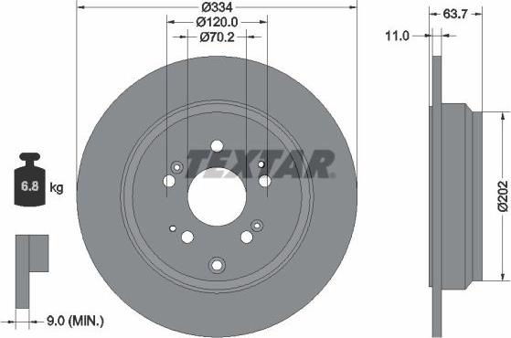 Textar 92296603 - Kočioni disk www.molydon.hr