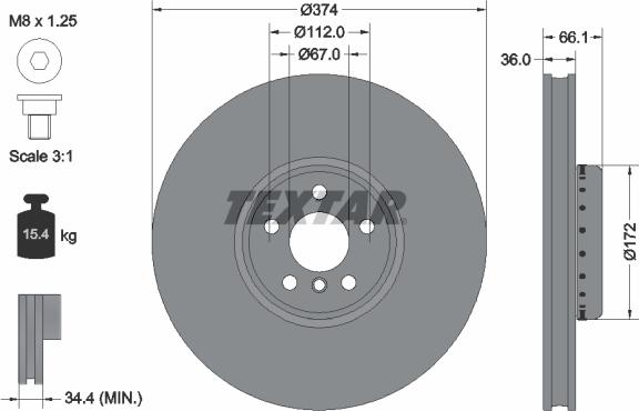 Textar 92290325 - Kočioni disk www.molydon.hr