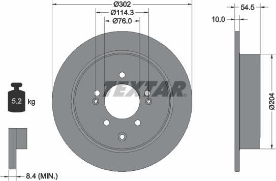 Textar 92293303 - Kočioni disk www.molydon.hr