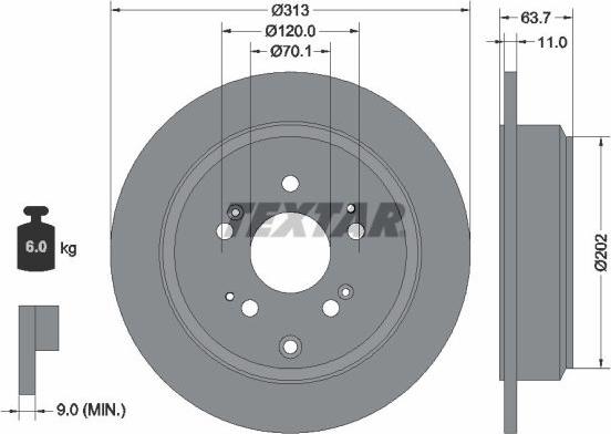 Textar 92297603 - Kočioni disk www.molydon.hr