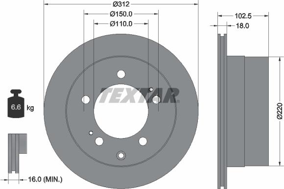 Textar 92249403 - Kočioni disk www.molydon.hr