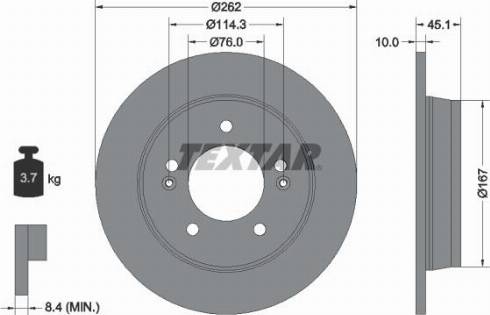 Textar 92240000 - Kočioni disk www.molydon.hr