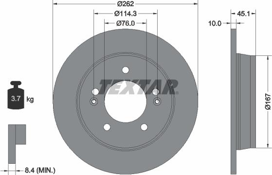 Textar 92240003 - Kočioni disk www.molydon.hr