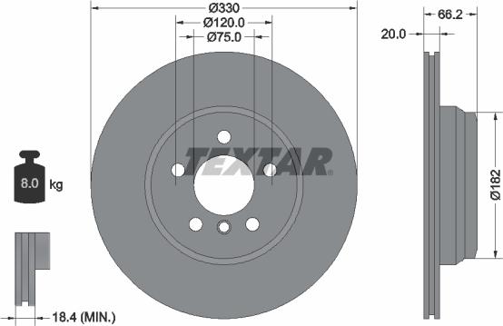 Textar 92241903 - Kočioni disk www.molydon.hr