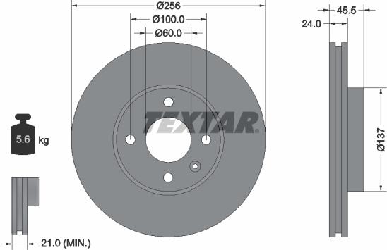 Textar 92241400 - Kočioni disk www.molydon.hr