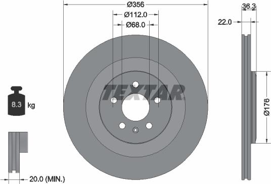 Textar 92241803 - Kočioni disk www.molydon.hr