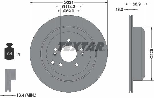 Textar 92242603 - Kočioni disk www.molydon.hr