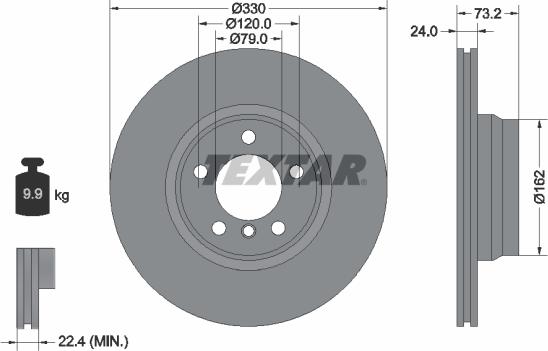 Textar 92242005 - Kočioni disk www.molydon.hr