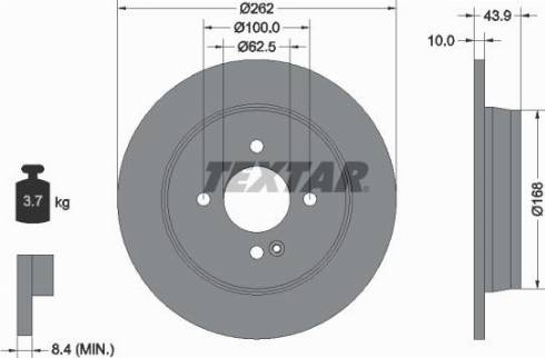 Textar 92242200 - Kočioni disk www.molydon.hr