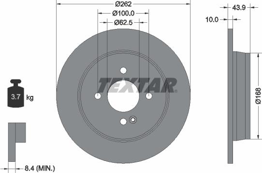 Textar 92242203 - Kočioni disk www.molydon.hr