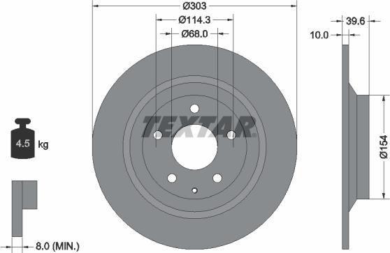 Textar 92242703 - Kočioni disk www.molydon.hr