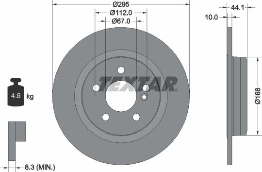 Textar 92254903 - Kočioni disk www.molydon.hr