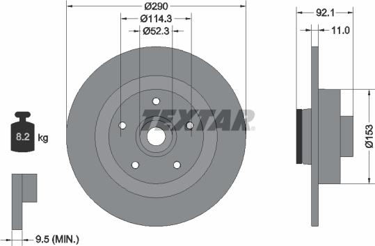 Textar 92254100 - Kočioni disk www.molydon.hr