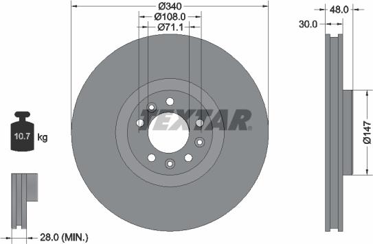 Textar 92256003 - Kočioni disk www.molydon.hr