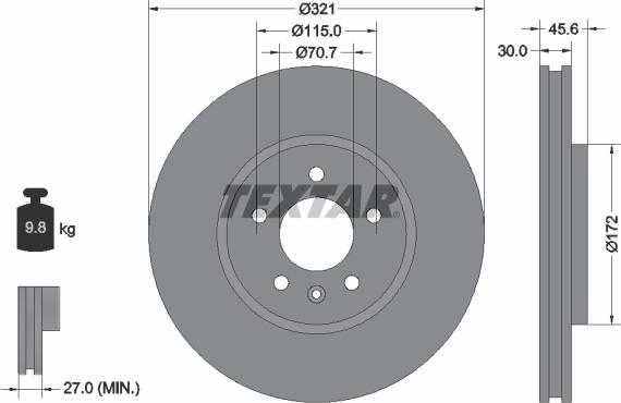 Textar 92256803 - Kočioni disk www.molydon.hr