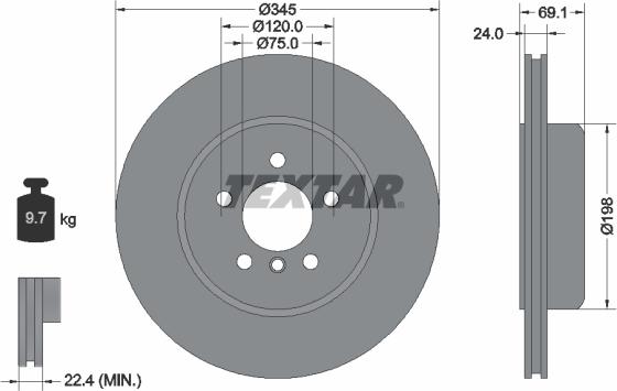 Textar 92253925 - Kočioni disk www.molydon.hr