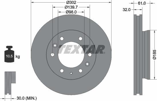 Textar 92253400 - Kočioni disk www.molydon.hr