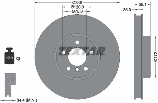 Textar 92253725 - Kočioni disk www.molydon.hr