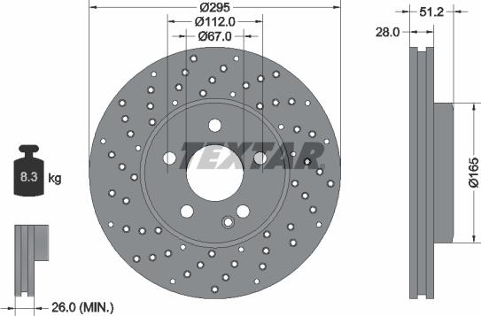 Textar 92257503 - Kočioni disk www.molydon.hr