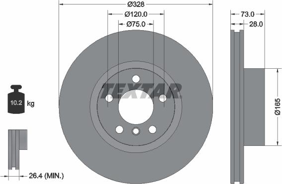 Textar 92257105 - Kočioni disk www.molydon.hr