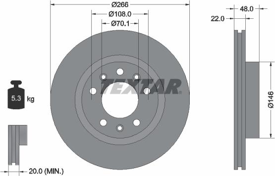 Textar 92269003 - Kočioni disk www.molydon.hr