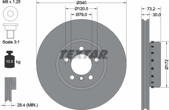 Textar 92264925 - Kočioni disk www.molydon.hr