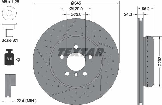 Textar 92265525 - Kočioni disk www.molydon.hr