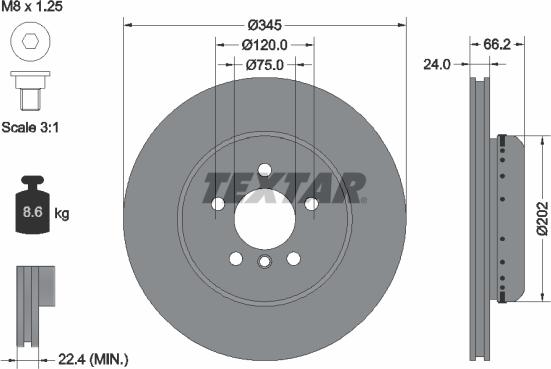 Textar 92265625 - Kočioni disk www.molydon.hr