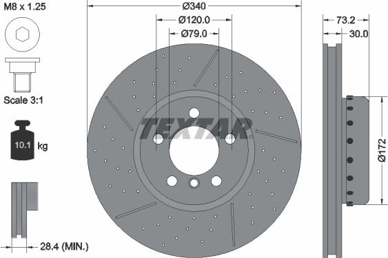 Textar 92265025 - Kočioni disk www.molydon.hr