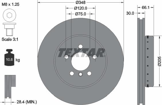 Textar 92265725 - Kočioni disk www.molydon.hr