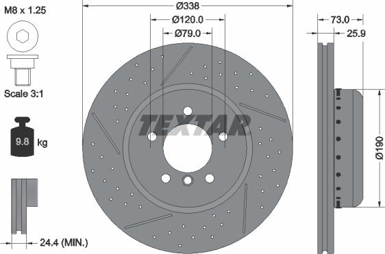 Textar 92266925 - Kočioni disk www.molydon.hr