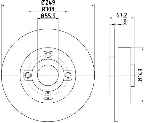 Textar 92260803 - Kočioni disk www.molydon.hr