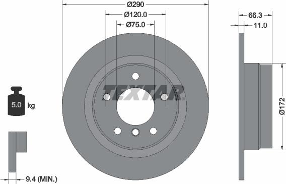 Textar 92261003 - Kočioni disk www.molydon.hr