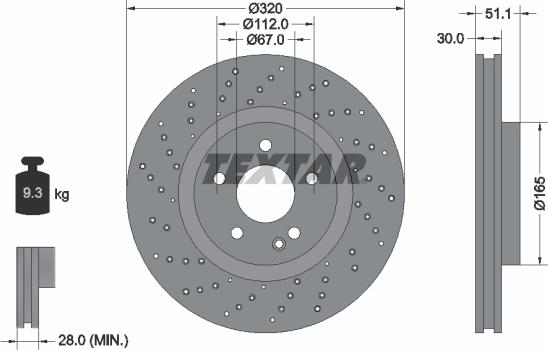 Textar 92262105 - Kočioni disk www.molydon.hr