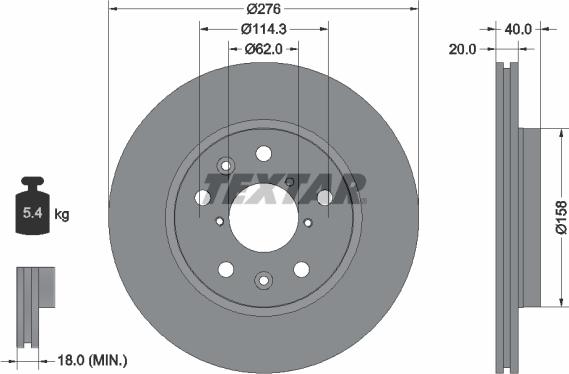 Textar 92204703 - Kočioni disk www.molydon.hr