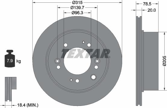 Textar 92205000 - Kočioni disk www.molydon.hr