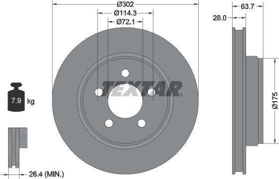 Textar 92203303 - Kočioni disk www.molydon.hr