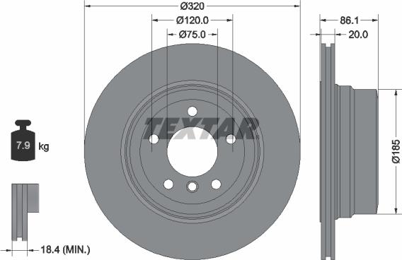 Textar 92202003 - Kočioni disk www.molydon.hr