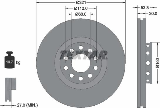 Textar 92207405 - Kočioni disk www.molydon.hr