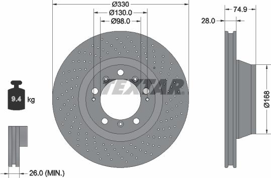 Textar 92219005 - Kočioni disk www.molydon.hr