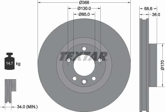 Textar 92213603 - Kočioni disk www.molydon.hr