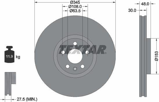 Textar 92289805 - Kočioni disk www.molydon.hr