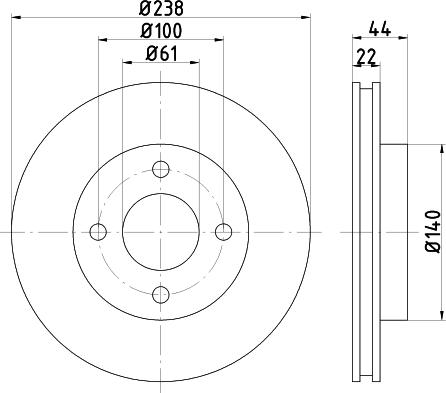 Textar 92285703 - Kočioni disk www.molydon.hr