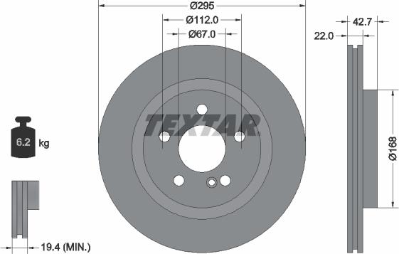 Textar 92286905 - Kočioni disk www.molydon.hr