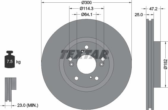 Textar 92281603 - Kočioni disk www.molydon.hr