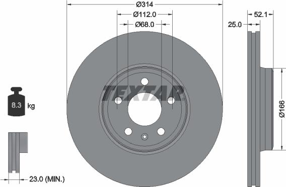 Textar 92282905 - Kočioni disk www.molydon.hr