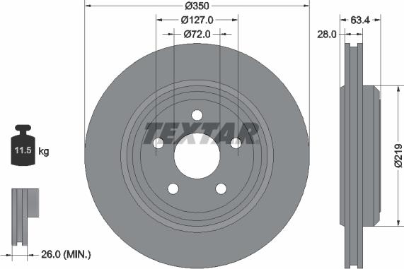 Textar 92282003 - Kočioni disk www.molydon.hr