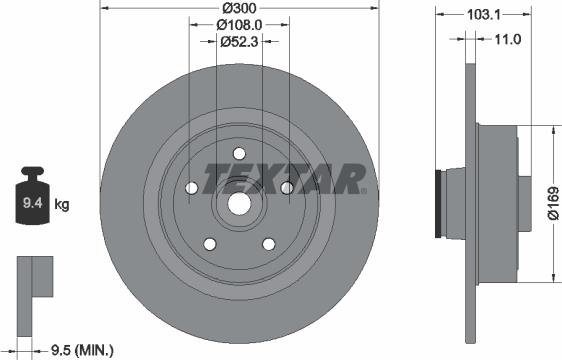 Textar 92239600 - Kočioni disk www.molydon.hr