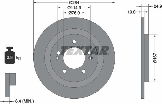 Textar 92239103 - Kočioni disk www.molydon.hr