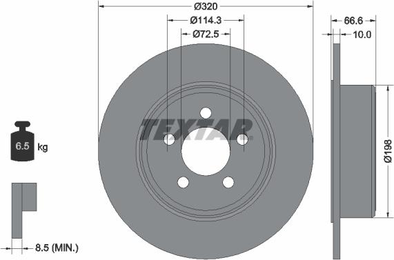 Textar 92234803 - Kočioni disk www.molydon.hr